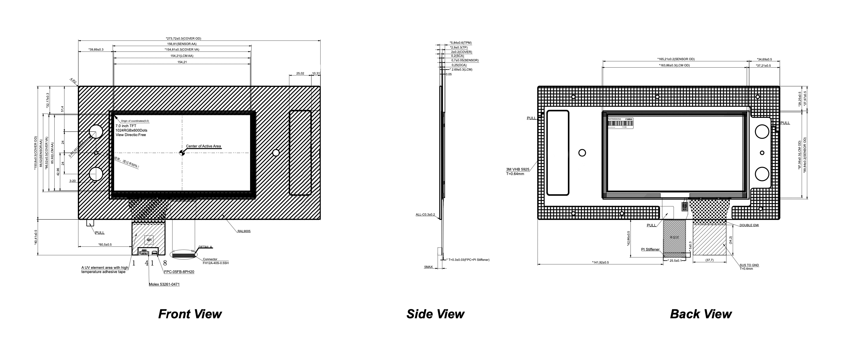 FN0700T187A drawing Dessin FN0700T187A