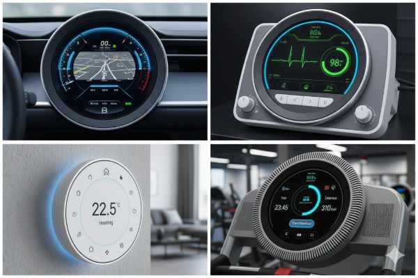 Applications of round display Applications de l'affichage rond