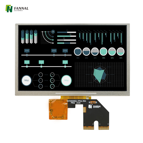 Écran TFT LCD 800 x 480 IPS à angles de vision larges de 7,0 pouces